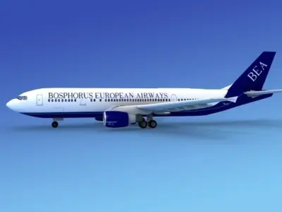 Airbus A300 Bosphorus European 3D model