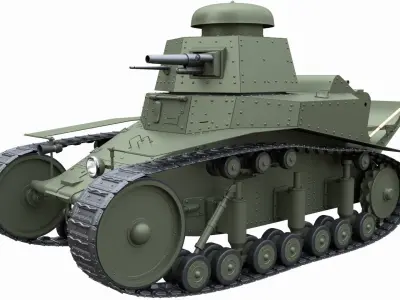 T-18 MS-1 Soviet Light Tank 3D model