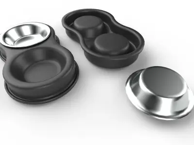 Pet Bowl M03  - with STL Low-poly 3D model