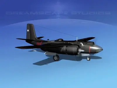 Douglas B-26C Invader Chile 3D model