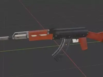 Ak-47 PSX Free low-poly 3D model