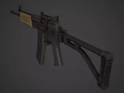 Galil AR Low Poly Low-poly 3D model