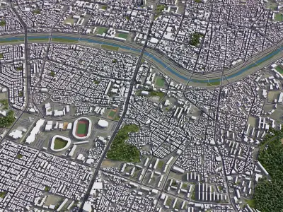 Cheongju Low-poly 3D model