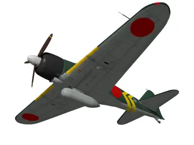 A6M3 Zero fighter Type 22  3D model