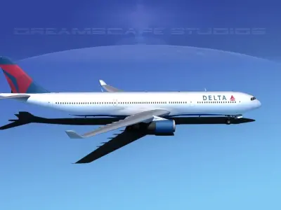 Airbus A330-300 Delta 3D model