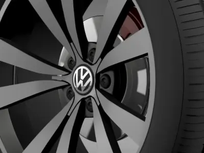 VW Beetle 2012 wheel 3D model