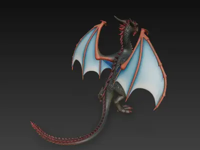 Dragon Realistic 3D Model Basic - Low Poly Realistic Low-poly 3D model