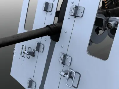 German 37mm FLAK 42 Low-poly 3D model