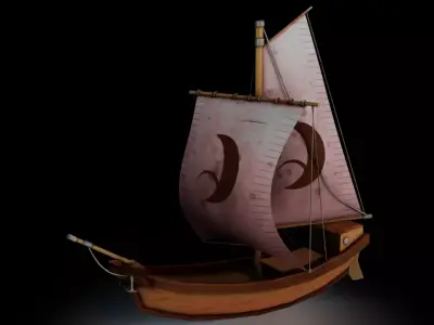 Low Poly ship Low-poly 3D model