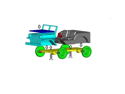 Simple Jeep 3D print model