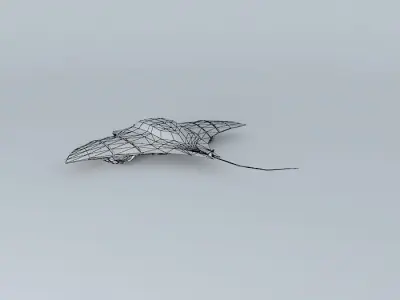 Manta spaceship Free 3D model