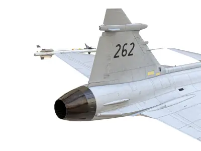 Saab JAS 39 Gripen Low-poly 3D model