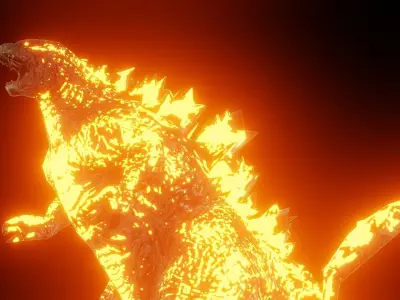 Godzilla 2019 2014 Model Free low-poly 3D model