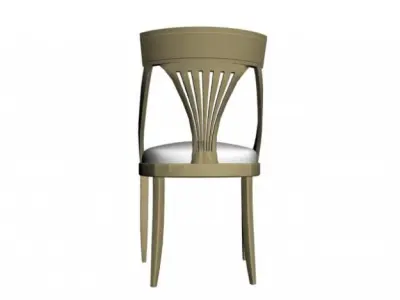 Char dining chair with seat and back 3D model
