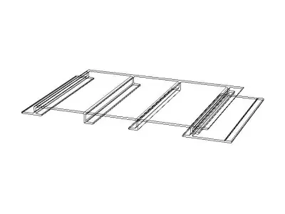 Aluminum Extruded Truck Interlocking Deck MOD AL-012ap Low-poly 3D model