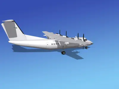 Dehavilland DHC-7 Unmarked 2 3D model