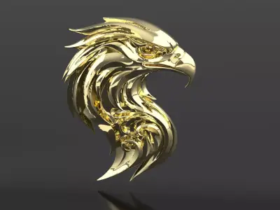 Golden Eagle Head 3D Model Free 3D print model