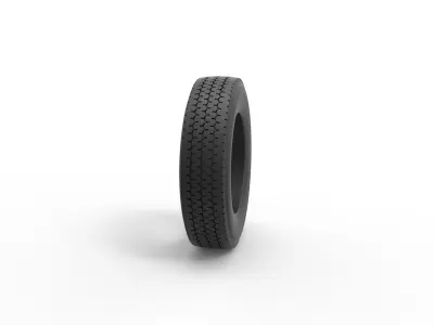 Semi truck tire 11 Scale 1 to 25 3D print model