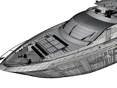 80 Foot Pilothouse Motor Yacht 3D model