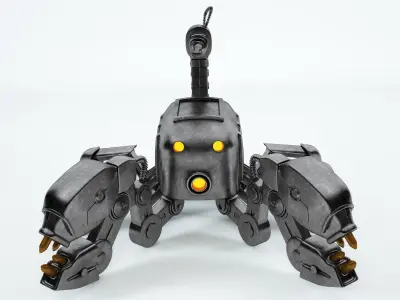 Scorpion robot Low-poly 3D model