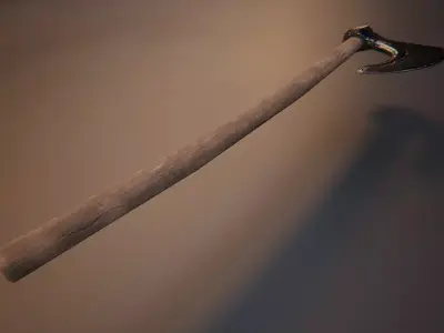 Medieval Viking Axe Low-poly 3D model
