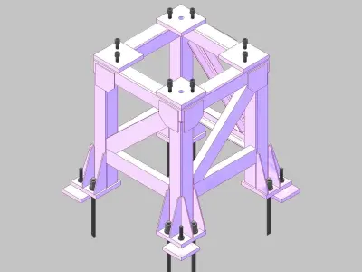 26400-Base for robot NACHI-NC510-Hight 950 3D model