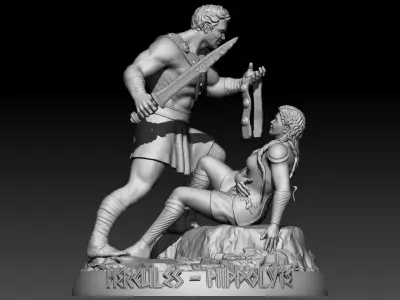 Hercules and Hippolyte 3D print model