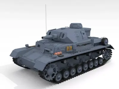 Panzer IV Ausf E medium tank 3D model