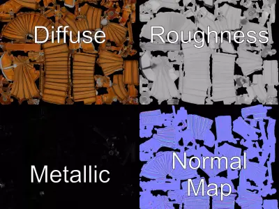 Vintage Airship Woodgrain model pack Low-poly 3D model