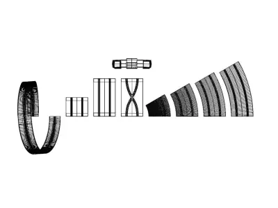 Slotcar Track Parts 3D model