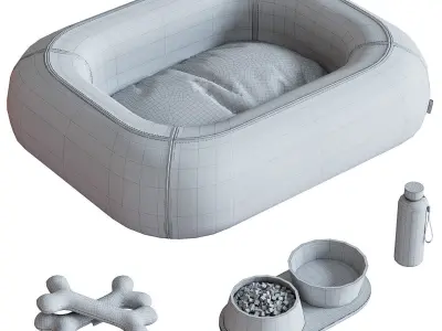 Pet Decorative Set Low-poly 3D model