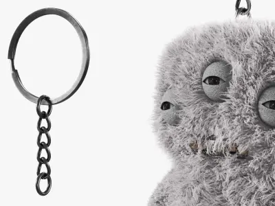 Fuggler Ugly Monster Keyring Fur for Cinema 4D 3D model