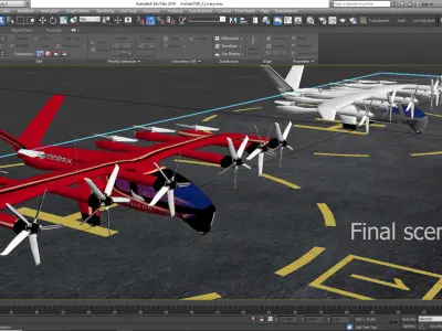 Archer EVTOL 2 Livery Low-poly 3D model