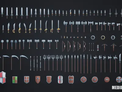 Ultimate Stylized Weapons Low-poly 3D model