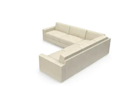 Urban Set 07 Left Arm 3 Seater Free 3D model