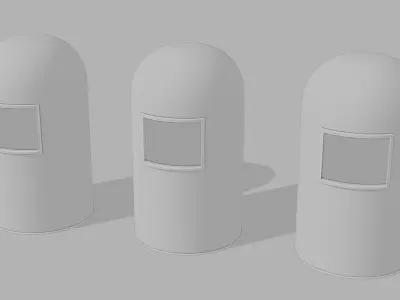 Trashbin 3D model Free low-poly 3D model