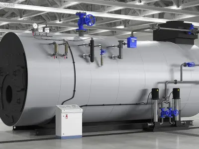 Industrial Horizontal Boiler 3D model