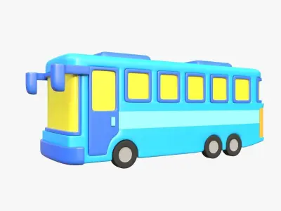 Bus 3D Illustration 3D model