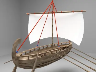 Viking ships 3D model