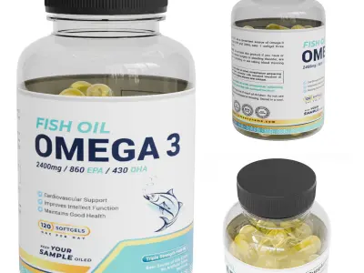 pill omega Low-poly 3D model