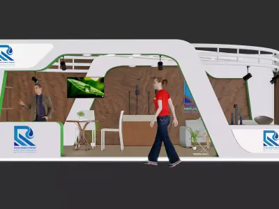 400x900 Booth Design 3D Project File Free Download Free low-poly 3D model