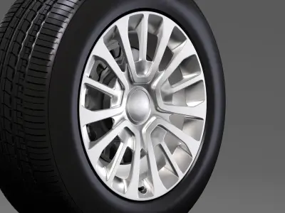 Toyota ProAce Van wheel 2017 3D model