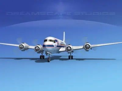 Douglas DC-6 Delta Airlines 1 3D model