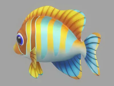 Cartoon Fish 22 Low-poly 3D model