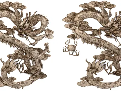 Dragon Ornament Vol 05 4 Free 3D model