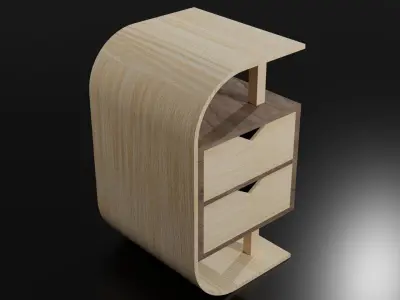 Modern Drawer Free low-poly 3D model purchase
