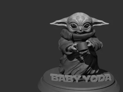 BABY YODA GROGU 3D print model