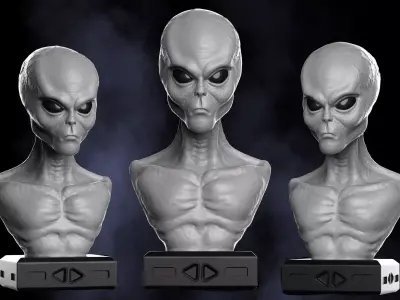 Alien Grey 3D print model purchase