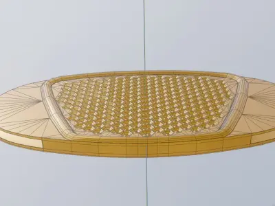 Wheelchair Reflector - Orange 3D model