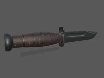 KABAR knife Low-poly 3D model